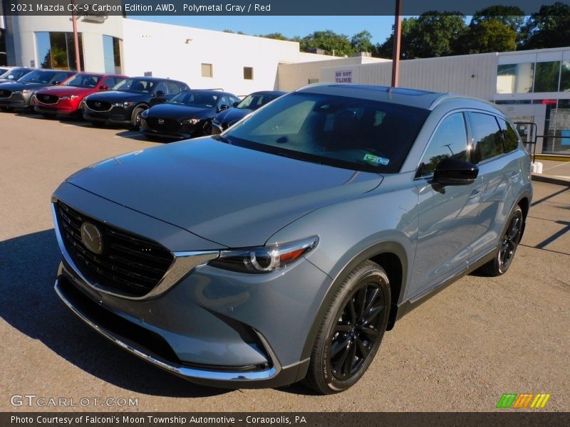 Polymetal Gray / Red 2021 Mazda CX-9 Carbon Edition AWD