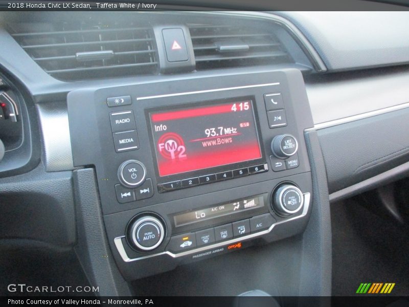 Taffeta White / Ivory 2018 Honda Civic LX Sedan