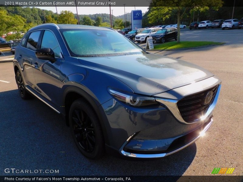 Polymetal Gray / Red 2021 Mazda CX-9 Carbon Edition AWD