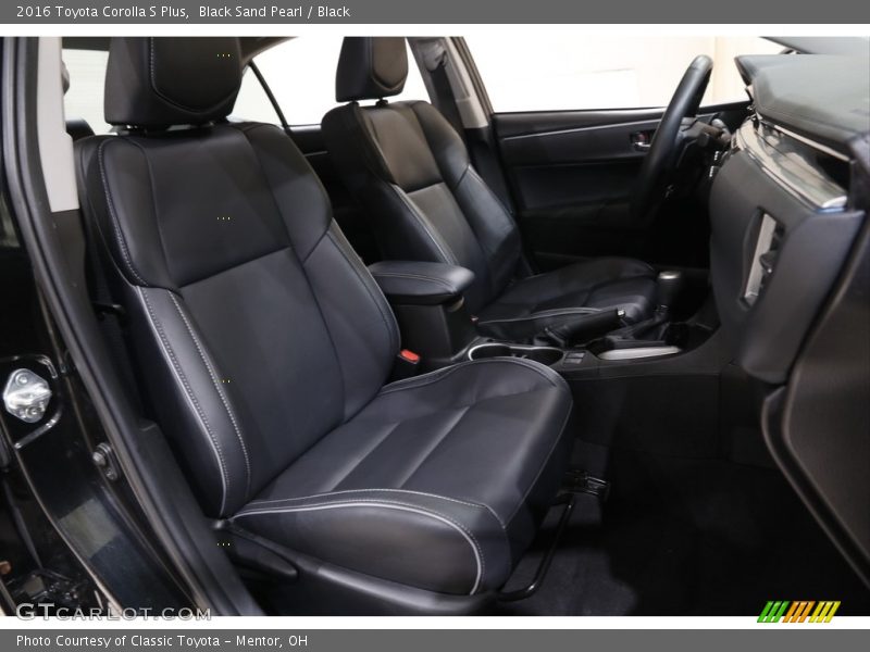 Black Sand Pearl / Black 2016 Toyota Corolla S Plus
