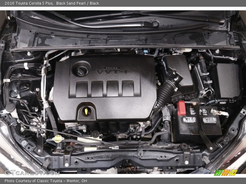 Black Sand Pearl / Black 2016 Toyota Corolla S Plus