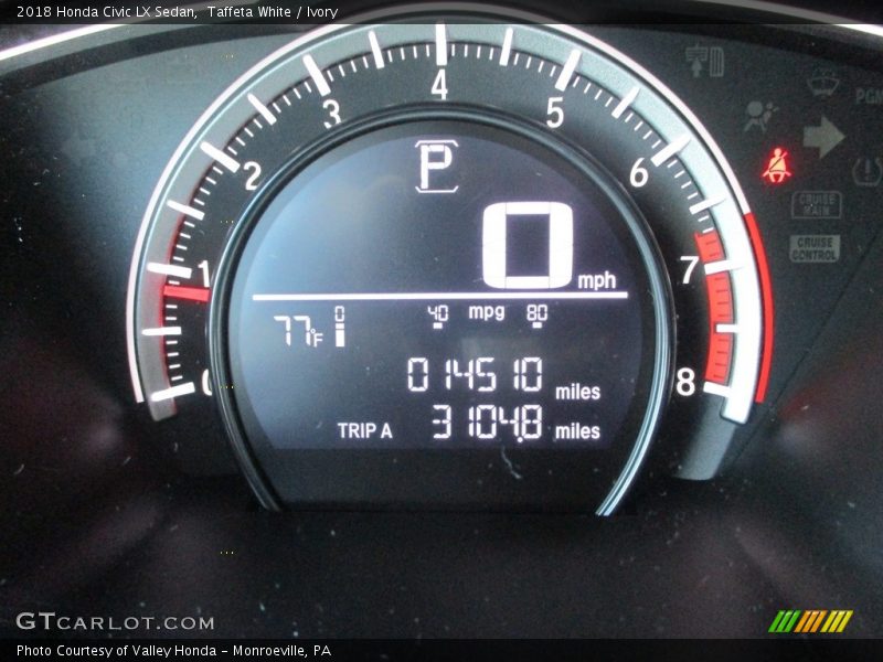 Taffeta White / Ivory 2018 Honda Civic LX Sedan