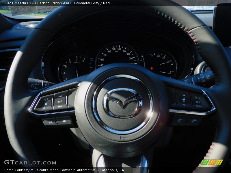 Polymetal Gray / Red 2021 Mazda CX-9 Carbon Edition AWD