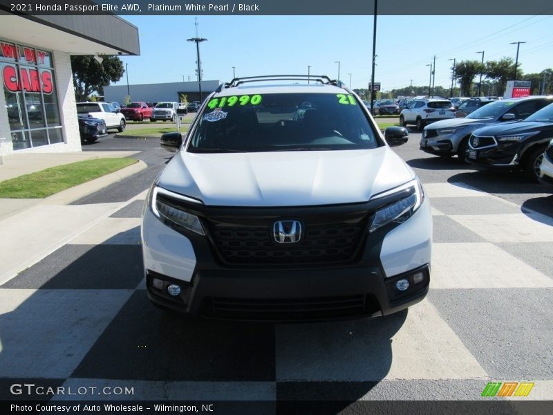 Platinum White Pearl / Black 2021 Honda Passport Elite AWD