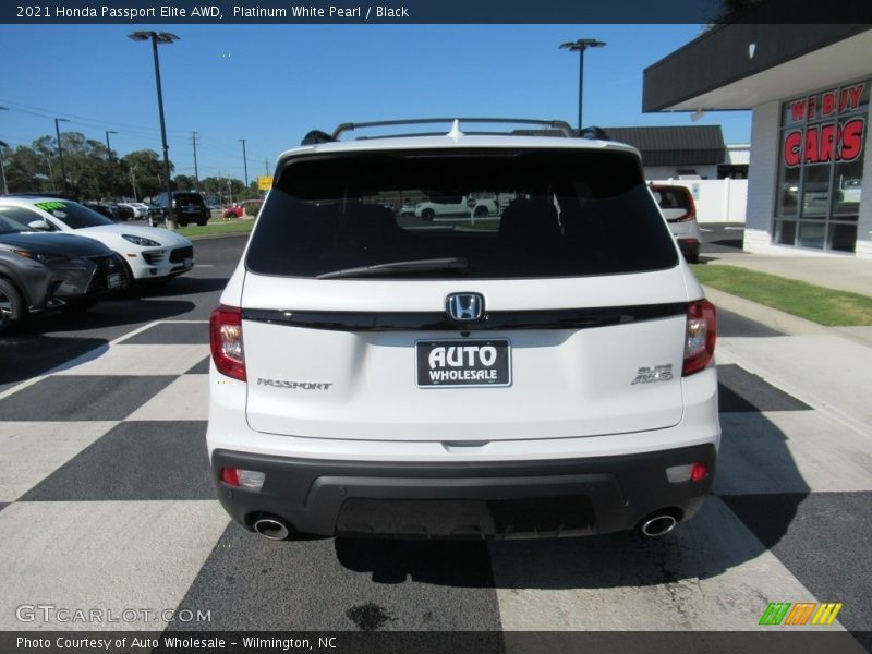 Platinum White Pearl / Black 2021 Honda Passport Elite AWD