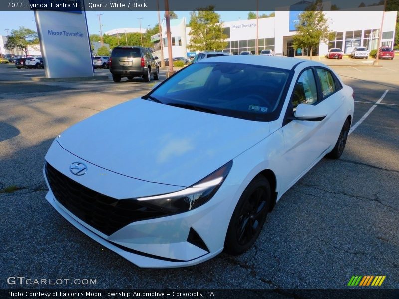 Quartz White / Black 2022 Hyundai Elantra SEL