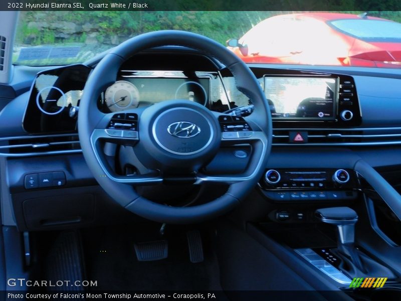 Quartz White / Black 2022 Hyundai Elantra SEL