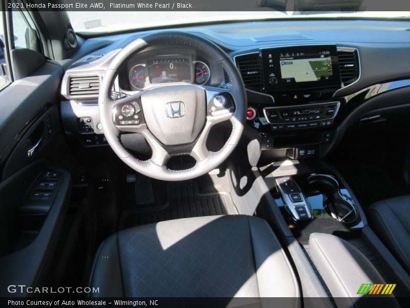 Platinum White Pearl / Black 2021 Honda Passport Elite AWD