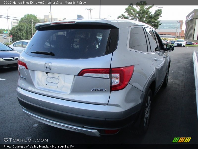 Lunar Silver Metallic / Gray 2019 Honda Pilot EX-L AWD