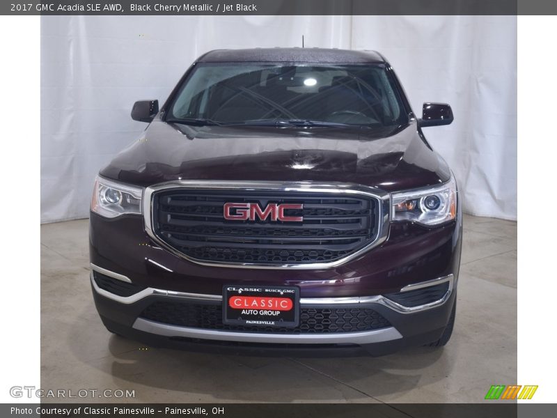 Black Cherry Metallic / Jet Black 2017 GMC Acadia SLE AWD