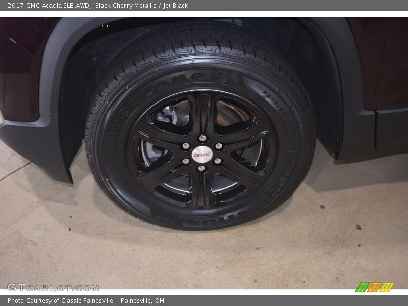 Black Cherry Metallic / Jet Black 2017 GMC Acadia SLE AWD