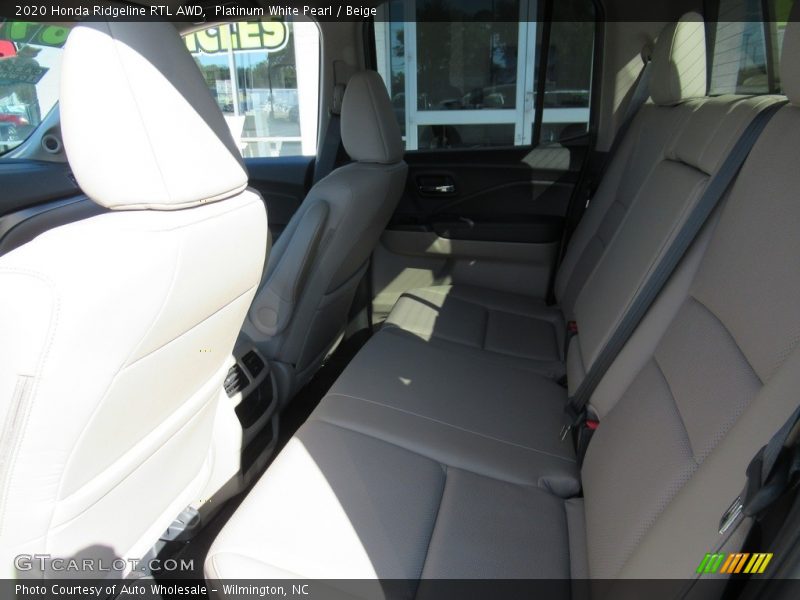 Platinum White Pearl / Beige 2020 Honda Ridgeline RTL AWD