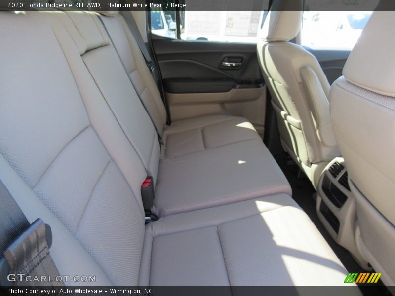 Platinum White Pearl / Beige 2020 Honda Ridgeline RTL AWD