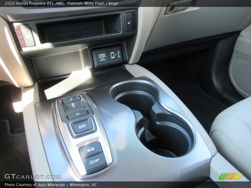Platinum White Pearl / Beige 2020 Honda Ridgeline RTL AWD