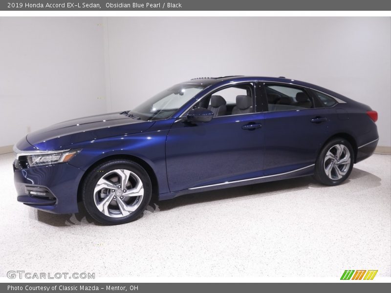Obsidian Blue Pearl / Black 2019 Honda Accord EX-L Sedan