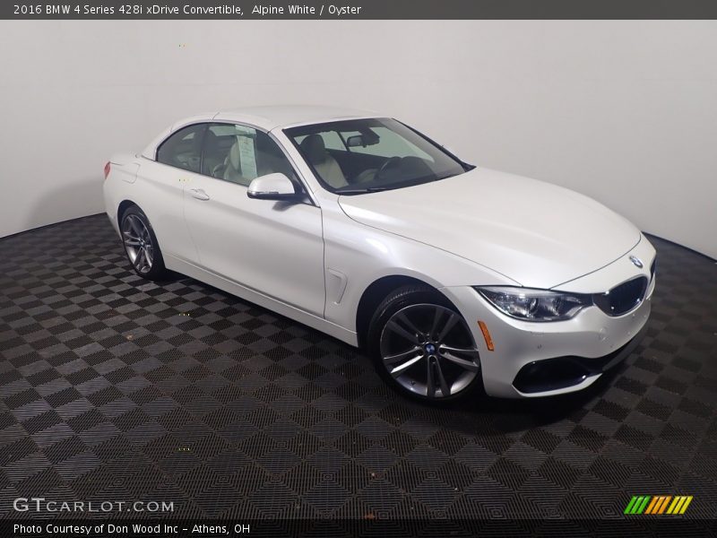 Alpine White / Oyster 2016 BMW 4 Series 428i xDrive Convertible