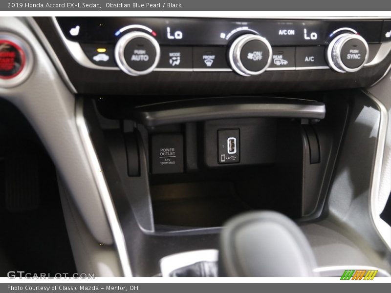 Obsidian Blue Pearl / Black 2019 Honda Accord EX-L Sedan