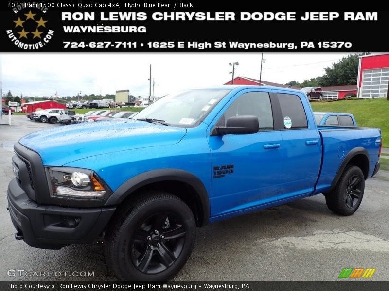 Hydro Blue Pearl / Black 2021 Ram 1500 Classic Quad Cab 4x4