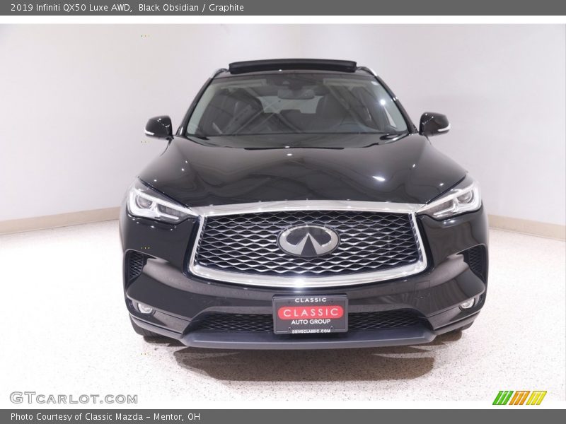 Black Obsidian / Graphite 2019 Infiniti QX50 Luxe AWD