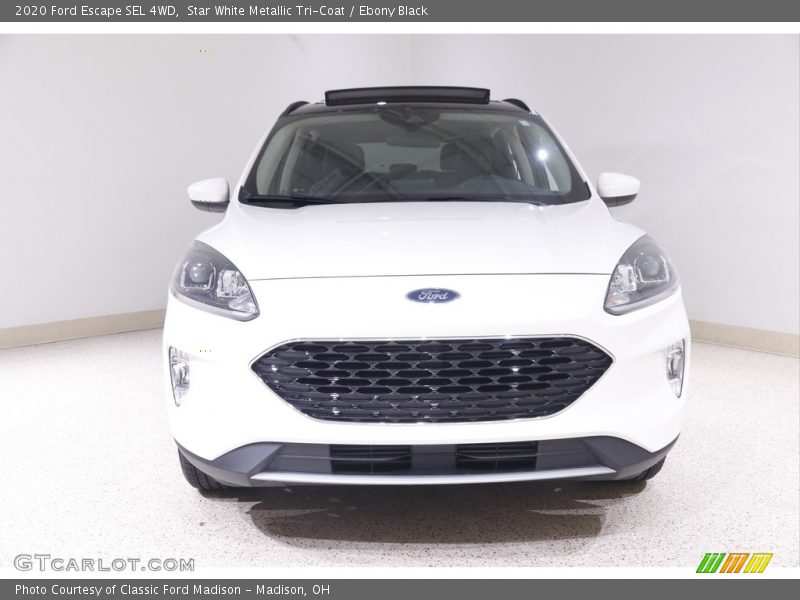 Star White Metallic Tri-Coat / Ebony Black 2020 Ford Escape SEL 4WD