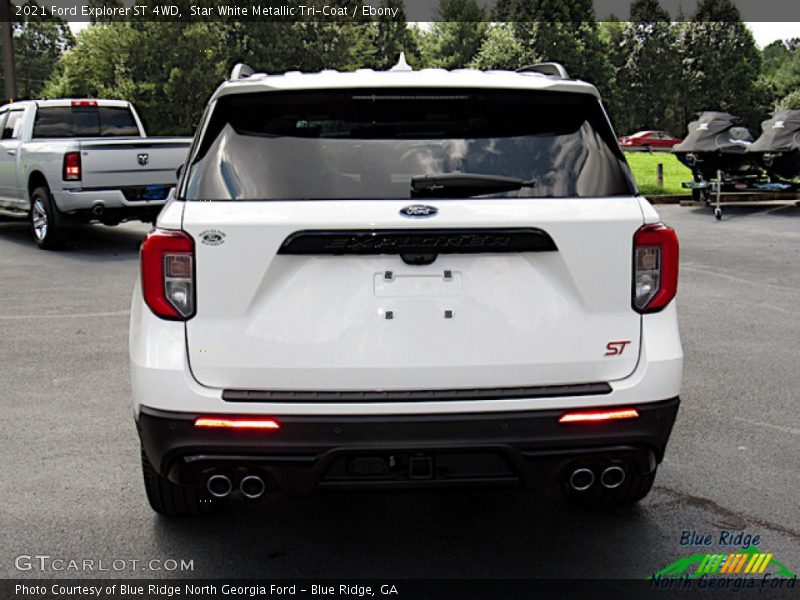 Star White Metallic Tri-Coat / Ebony 2021 Ford Explorer ST 4WD