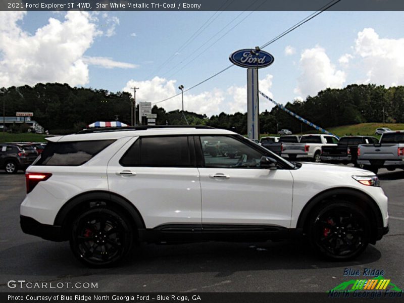 Star White Metallic Tri-Coat / Ebony 2021 Ford Explorer ST 4WD