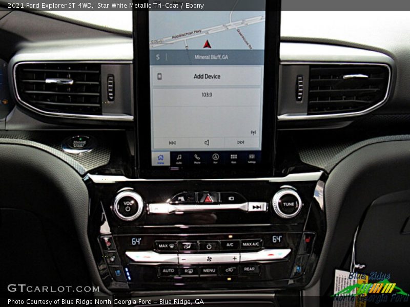 Star White Metallic Tri-Coat / Ebony 2021 Ford Explorer ST 4WD