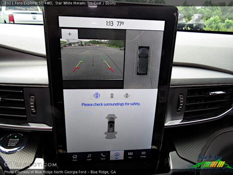 Star White Metallic Tri-Coat / Ebony 2021 Ford Explorer ST 4WD