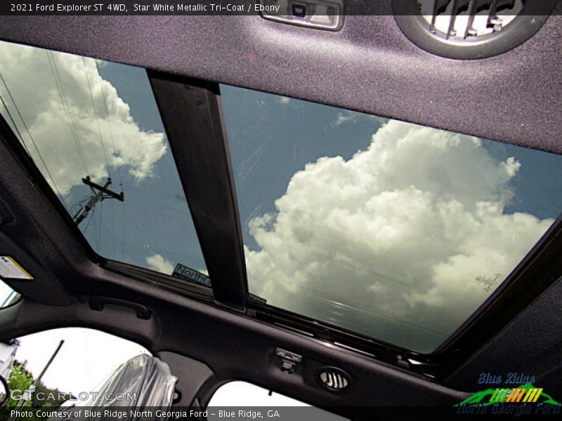 Star White Metallic Tri-Coat / Ebony 2021 Ford Explorer ST 4WD