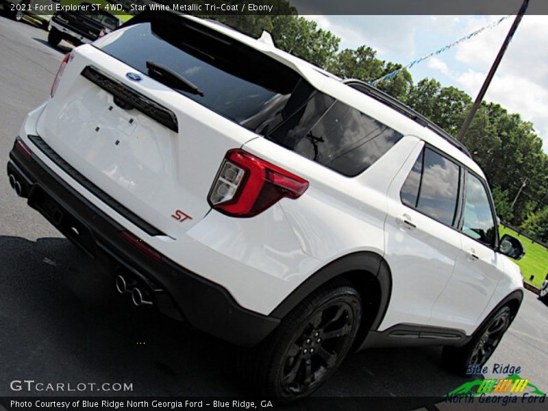 Star White Metallic Tri-Coat / Ebony 2021 Ford Explorer ST 4WD