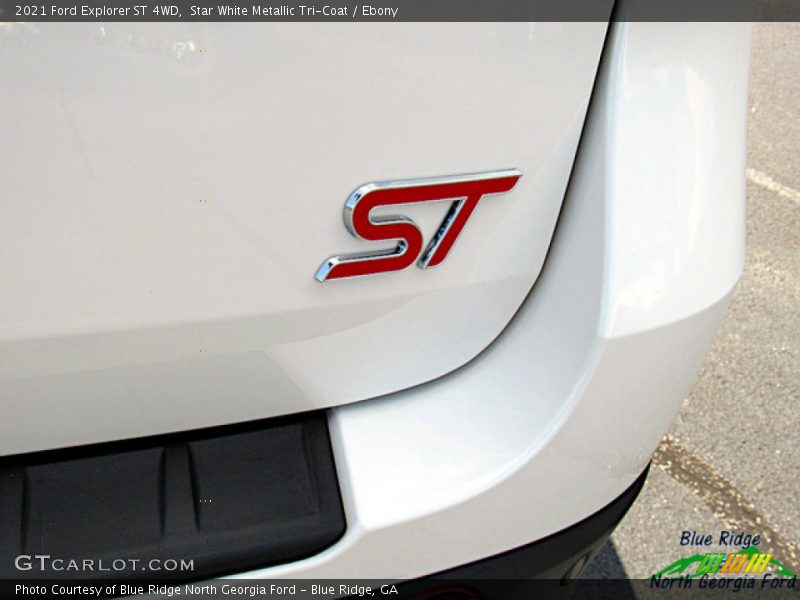 Star White Metallic Tri-Coat / Ebony 2021 Ford Explorer ST 4WD