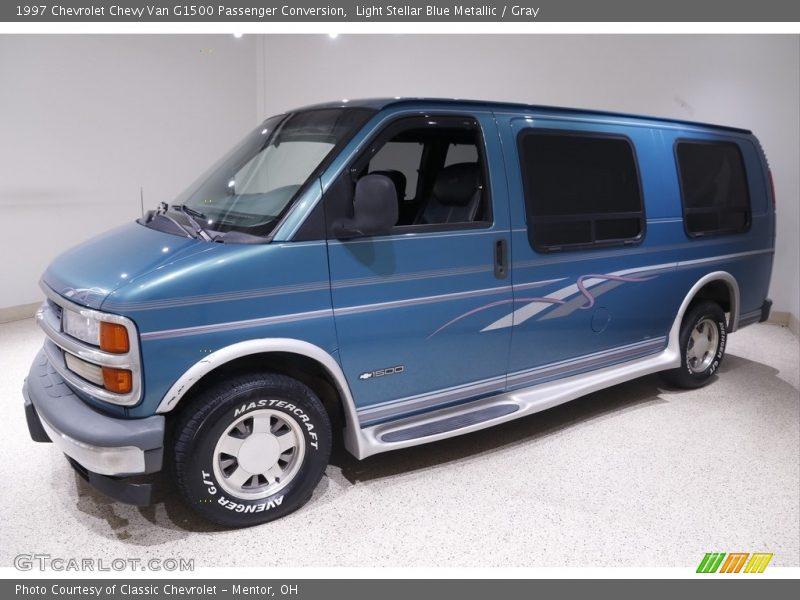 Light Stellar Blue Metallic / Gray 1997 Chevrolet Chevy Van G1500 Passenger Conversion