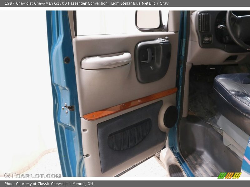 Light Stellar Blue Metallic / Gray 1997 Chevrolet Chevy Van G1500 Passenger Conversion