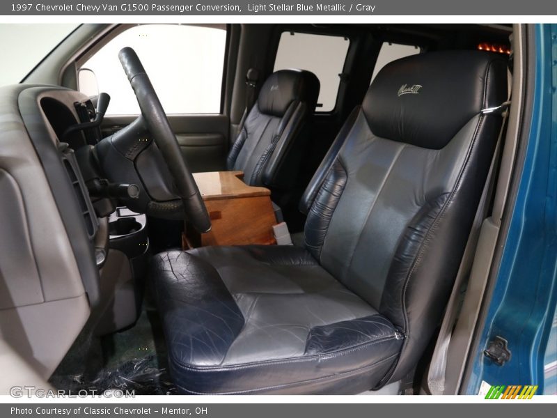 Light Stellar Blue Metallic / Gray 1997 Chevrolet Chevy Van G1500 Passenger Conversion