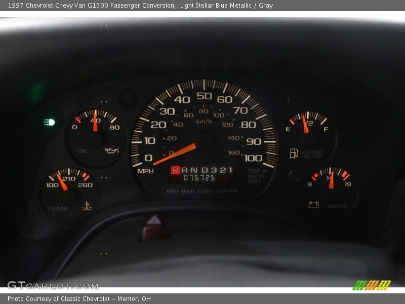 Light Stellar Blue Metallic / Gray 1997 Chevrolet Chevy Van G1500 Passenger Conversion