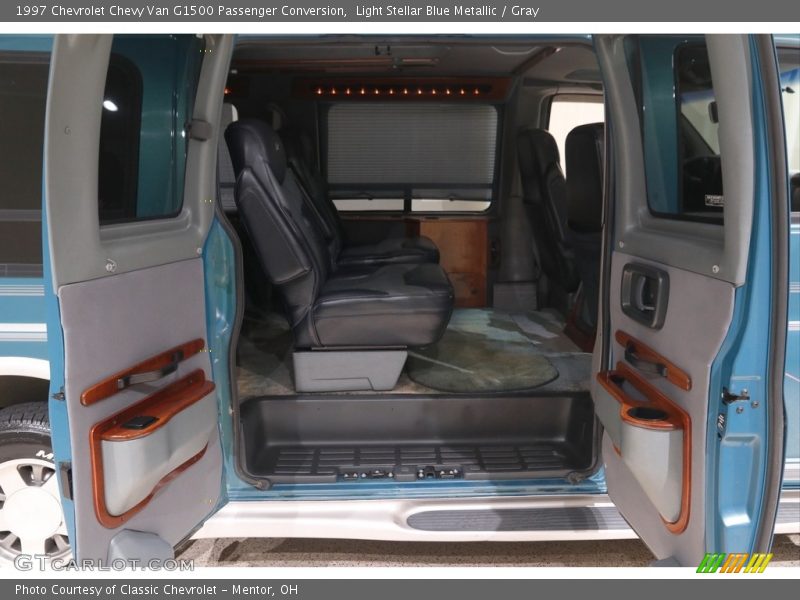 Light Stellar Blue Metallic / Gray 1997 Chevrolet Chevy Van G1500 Passenger Conversion