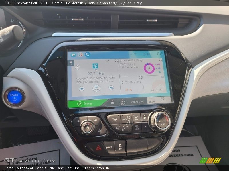Kinetic Blue Metallic / Dark Galvanized/­Sky Cool Gray 2017 Chevrolet Bolt EV LT