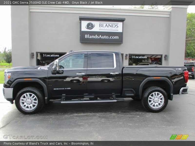 Onyx Black / Jet Black 2021 GMC Sierra 3500HD SLE Crew Cab 4WD