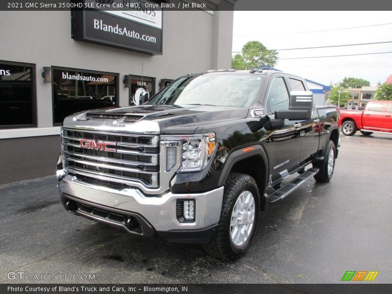 Onyx Black / Jet Black 2021 GMC Sierra 3500HD SLE Crew Cab 4WD