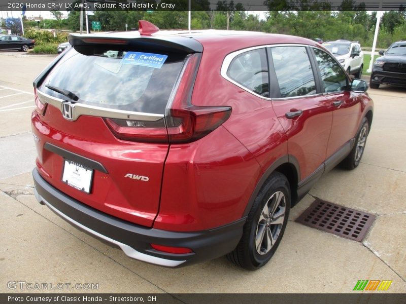 Radiant Red Metallic / Gray 2020 Honda CR-V LX AWD