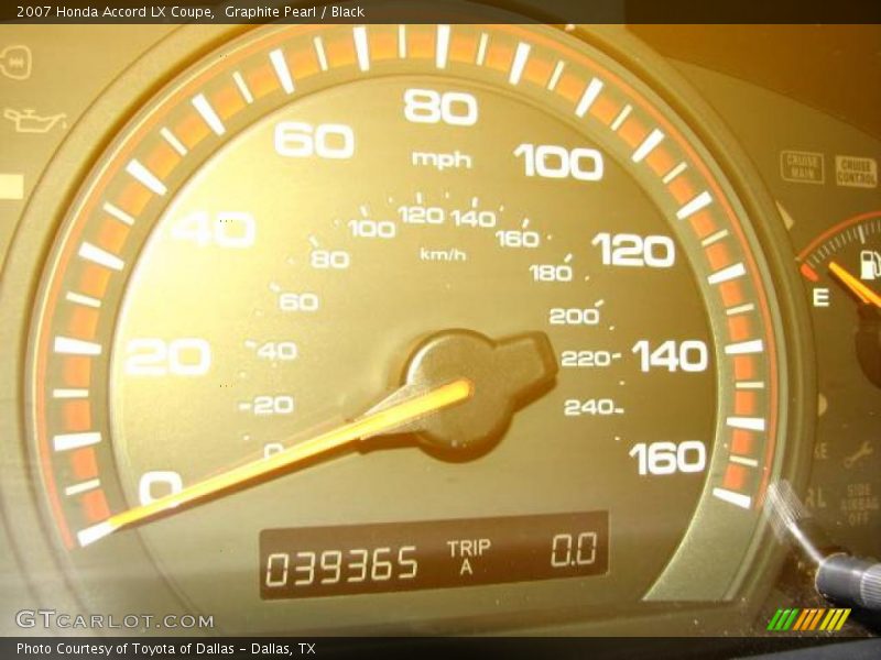 Graphite Pearl / Black 2007 Honda Accord LX Coupe