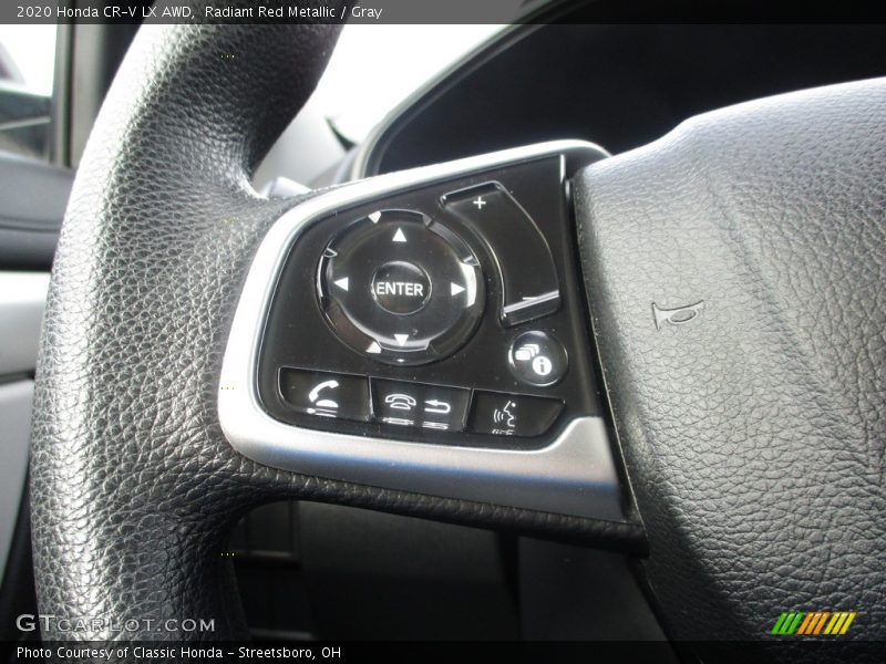 Radiant Red Metallic / Gray 2020 Honda CR-V LX AWD