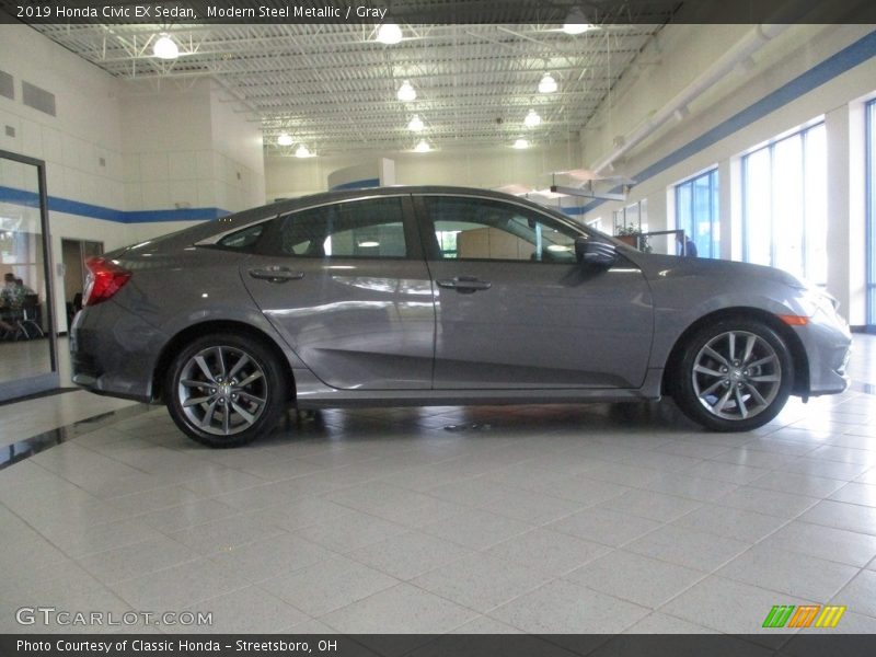 Modern Steel Metallic / Gray 2019 Honda Civic EX Sedan