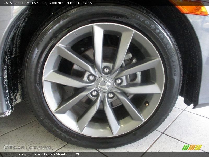 Modern Steel Metallic / Gray 2019 Honda Civic EX Sedan