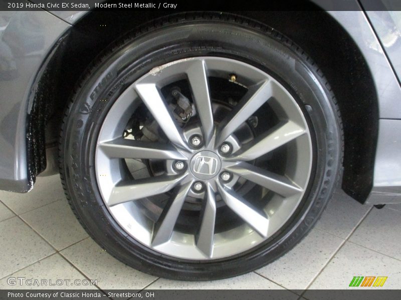 Modern Steel Metallic / Gray 2019 Honda Civic EX Sedan