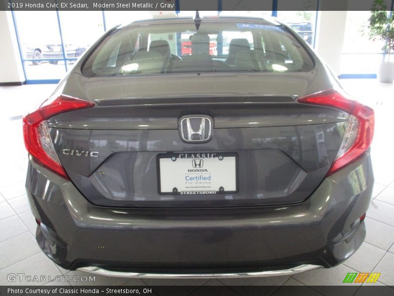 Modern Steel Metallic / Gray 2019 Honda Civic EX Sedan