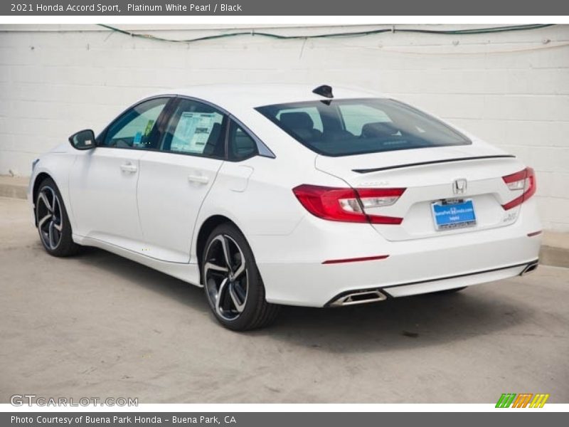Platinum White Pearl / Black 2021 Honda Accord Sport