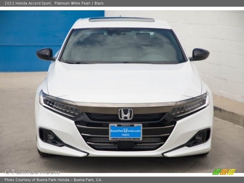 Platinum White Pearl / Black 2021 Honda Accord Sport