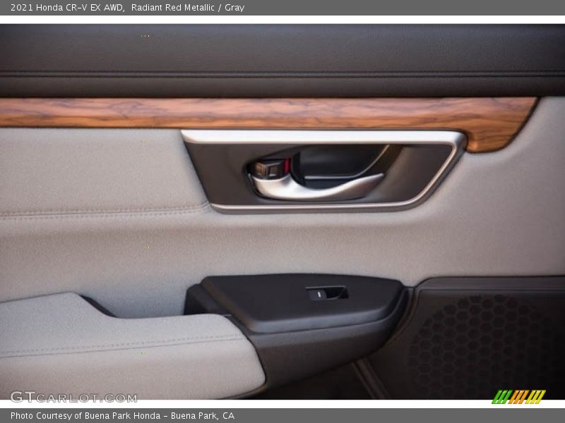 Radiant Red Metallic / Gray 2021 Honda CR-V EX AWD