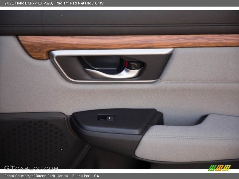 Radiant Red Metallic / Gray 2021 Honda CR-V EX AWD